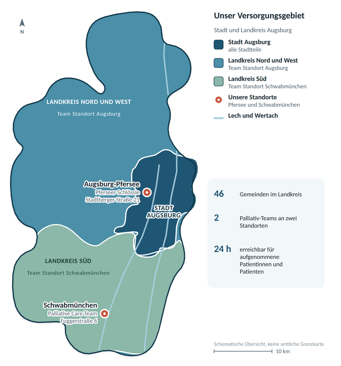 Karte: Augsburger Palliativversorgung, erstellt mit Claude (Anthropic)