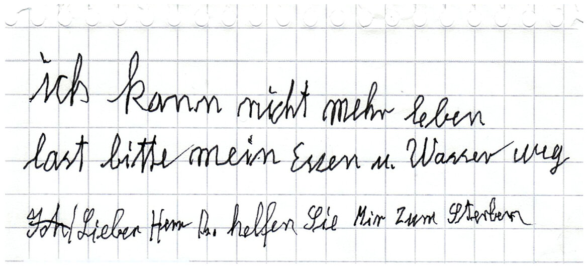 Appell einer ALS-Patientin an den Palliativmediziner Dr. Eichner (2011)